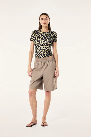 P.E Nation Foundation Short Sleeve Tee | Leopard Print