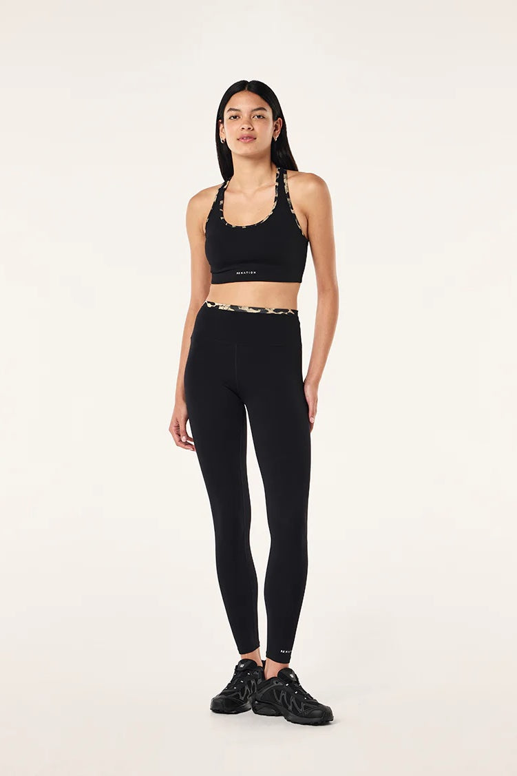 P.E Nation Vita Full Length Legging | Black / Leopard
