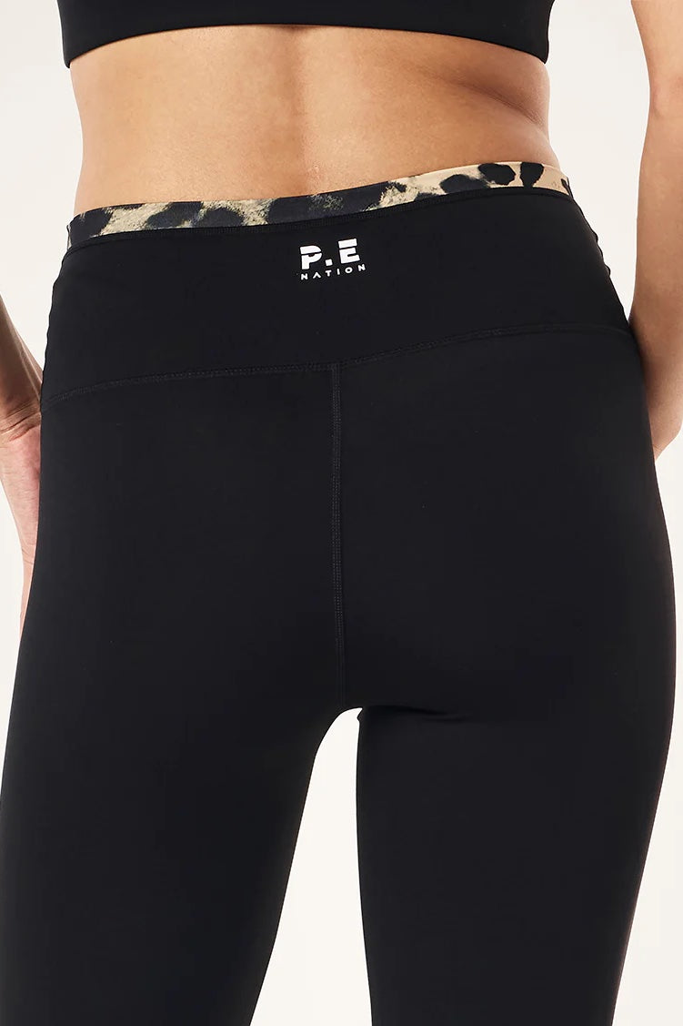 P.E Nation Vita Full Length Legging | Black / Leopard