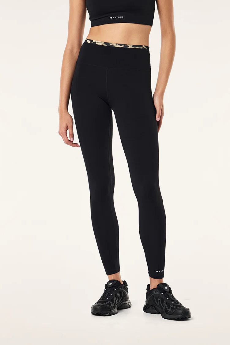 P.E Nation Vita Full Length Legging | Black / Leopard