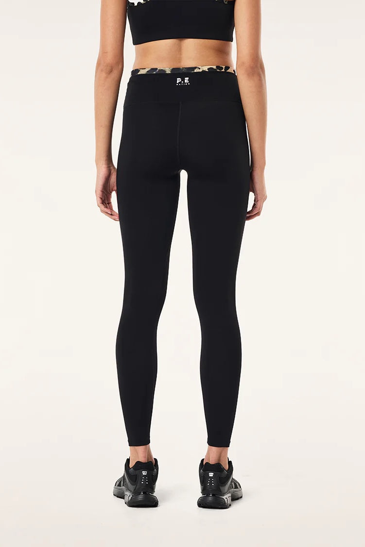 P.E Nation Vita Full Length Legging | Black / Leopard