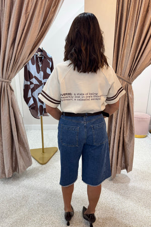 Summi Summi Reverie V Neck Tee | Vanilla/Espresso