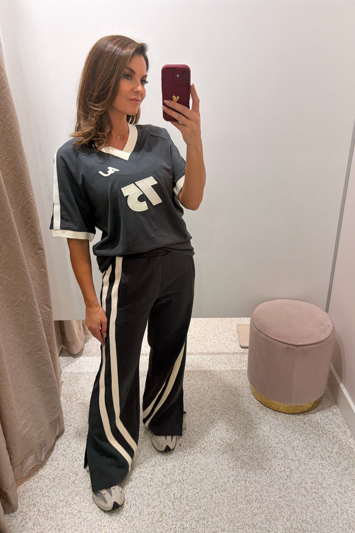 Araminta James Motor Slub Tee | Washed Black