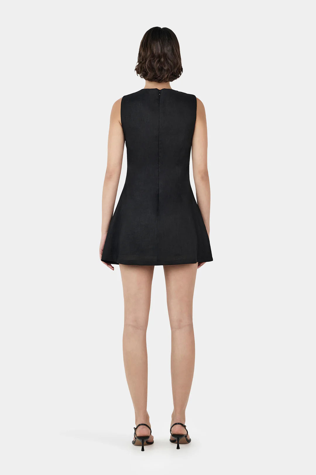 Ownley Nessa Linen Mini Dress | Black