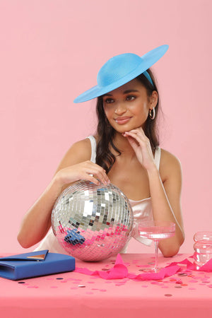 Morgan & Taylor Mini Mona Plate Hat | Ocean Blue