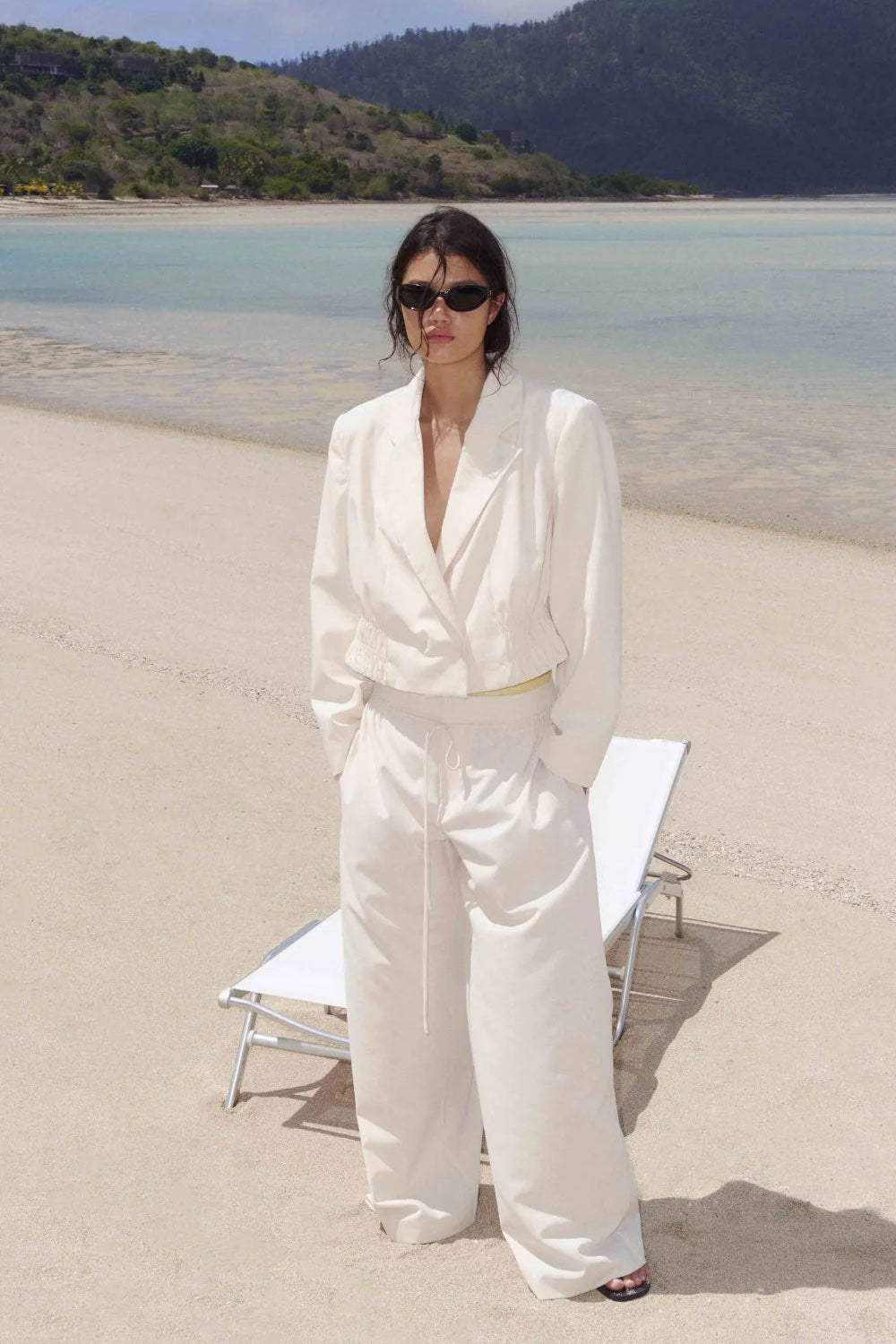 Bec + Bridge Astrid Wide Leg Pant | Ecru