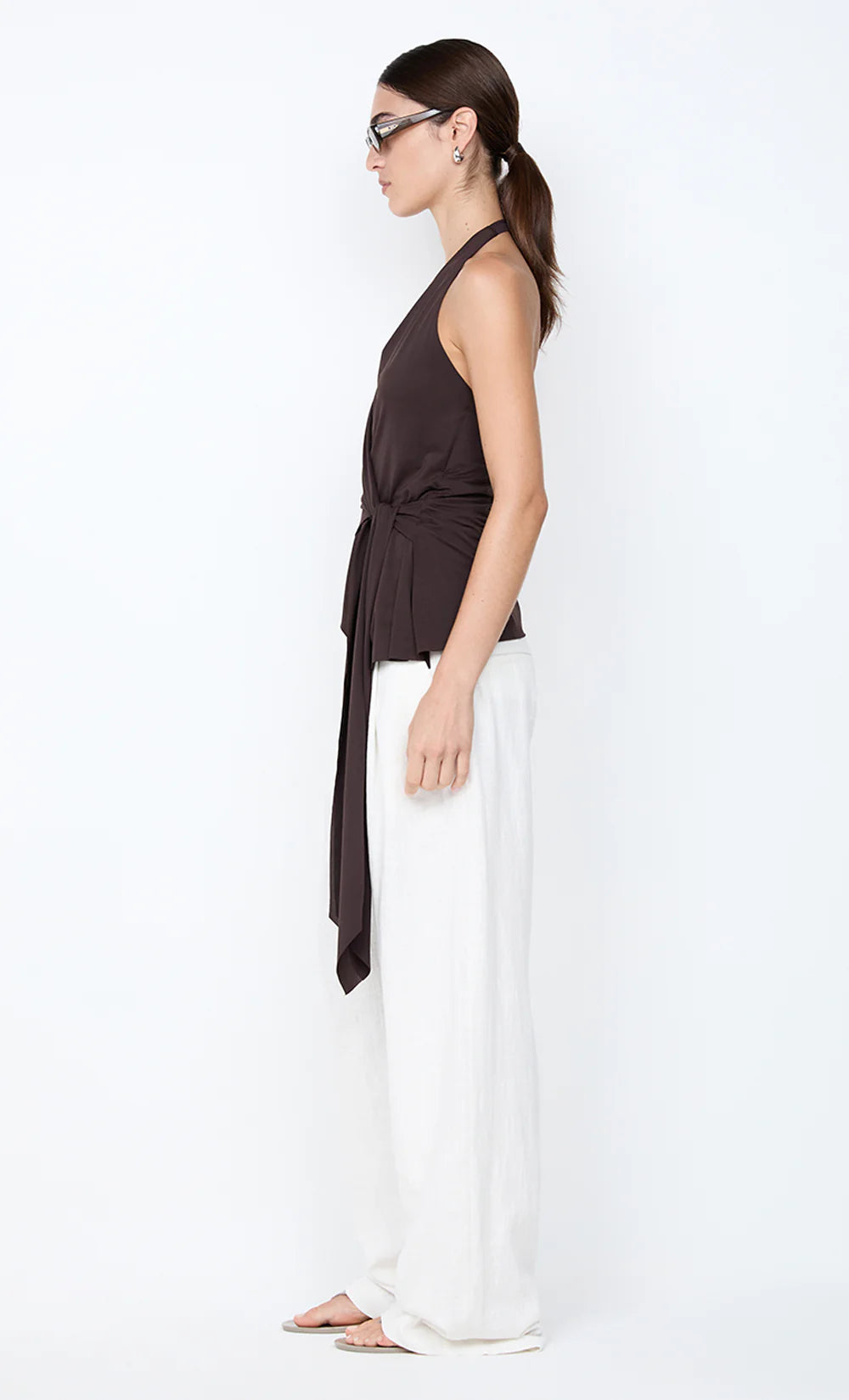 Bec + Bridge Mia Halter Top | Dark Chocolate