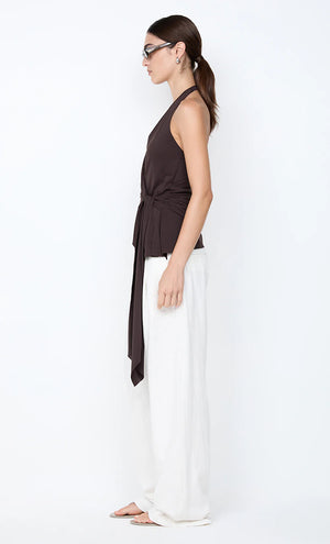 Bec + Bridge Mia Halter Top | Dark Chocolate