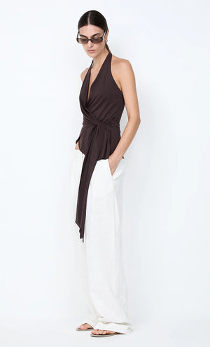 Bec + Bridge Mia Halter Top | Dark Chocolate