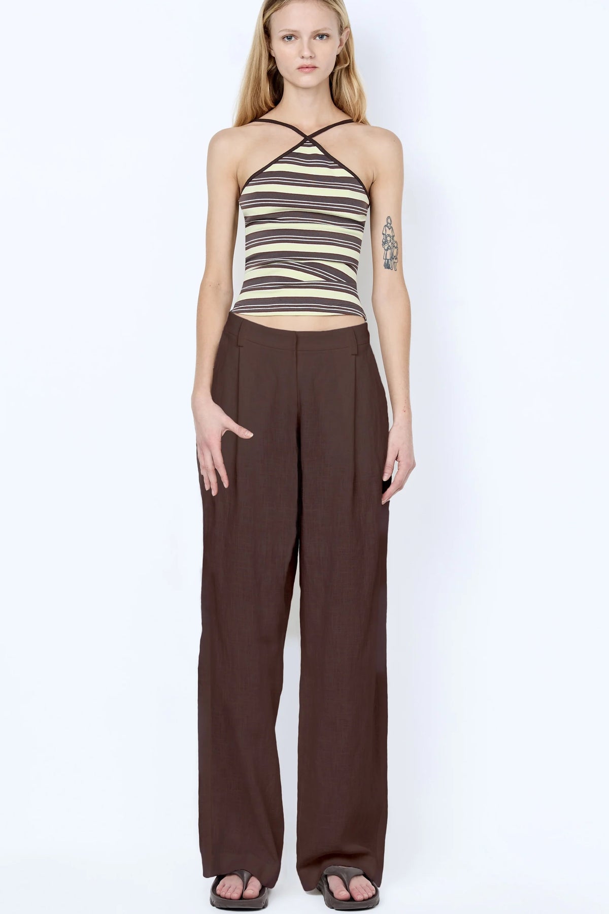 Bec + Bridge Vinnie Wide Leg Pant | Dark Chocolate