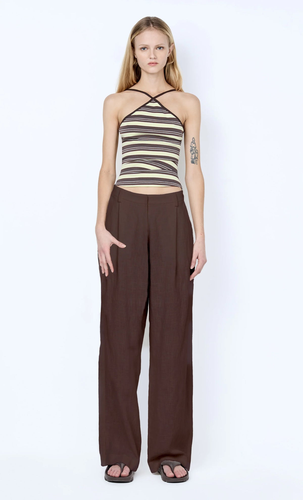 Bec + Bridge Vinnie Wide Leg Pant | Dark Chocolate