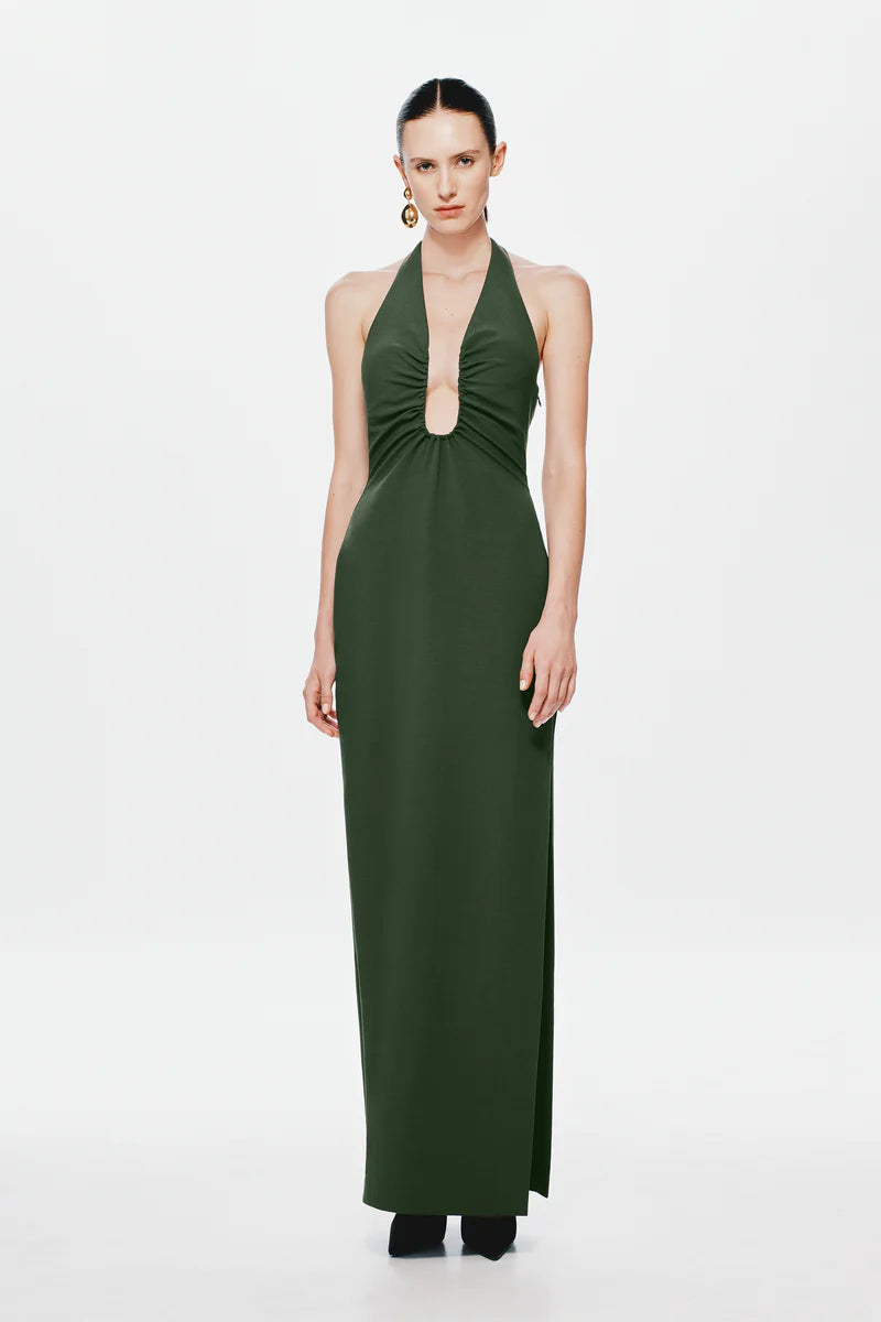 Misha The Alusia Stretch Suiting Dress | Forest