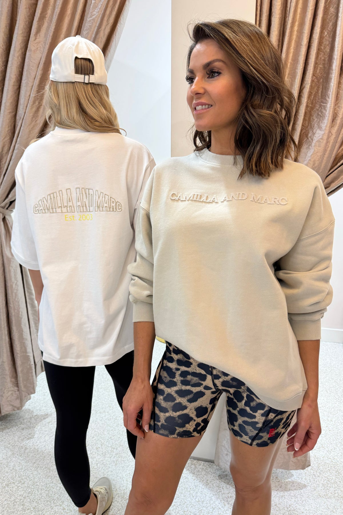 C&M Camilla & Marc Soren V Neck Graphic Tee | Soft White