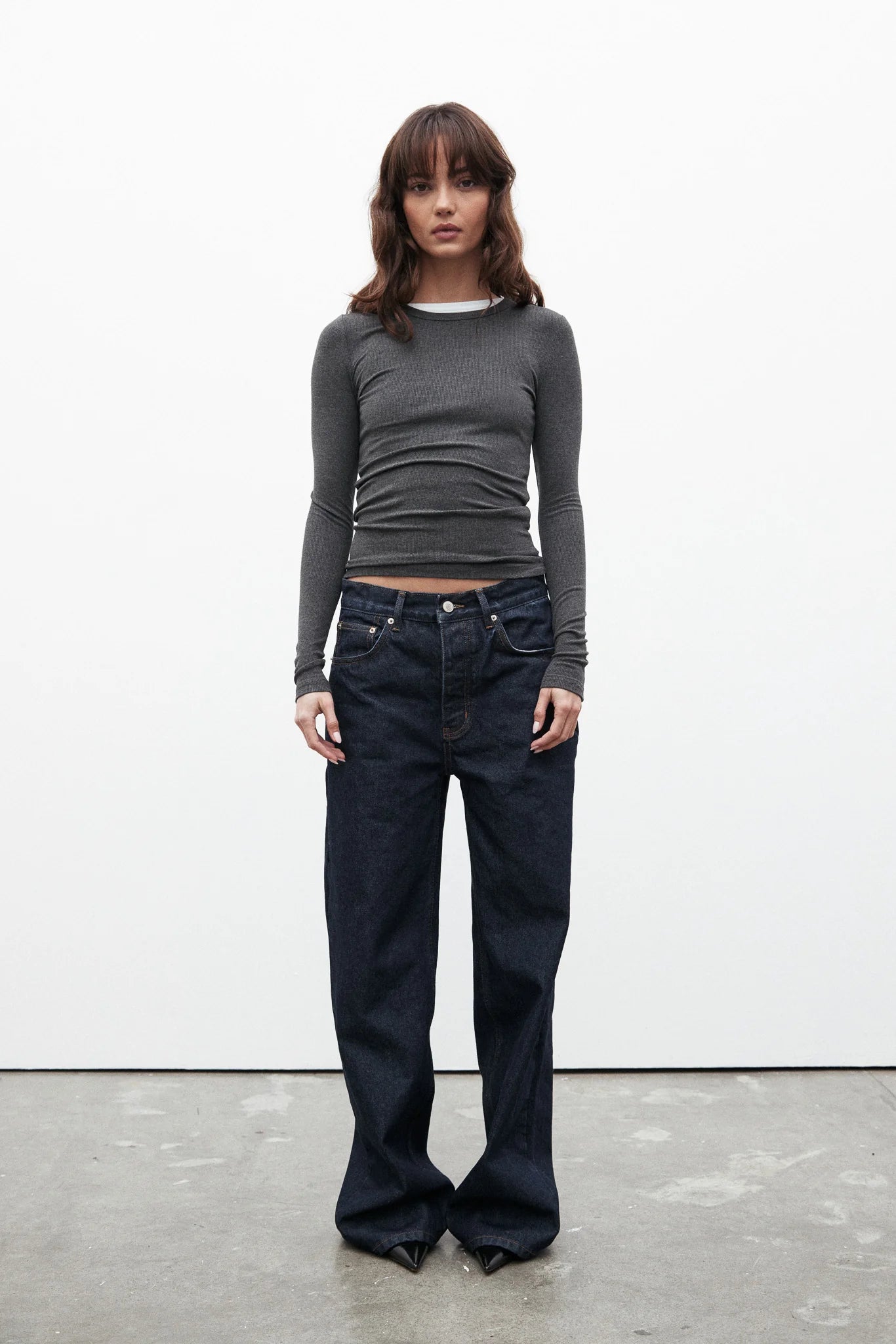 Bayse Brand Nyla Top | Dark Heather Grey