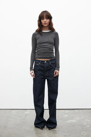 Bayse Brand Nyla Top | Dark Heather Grey