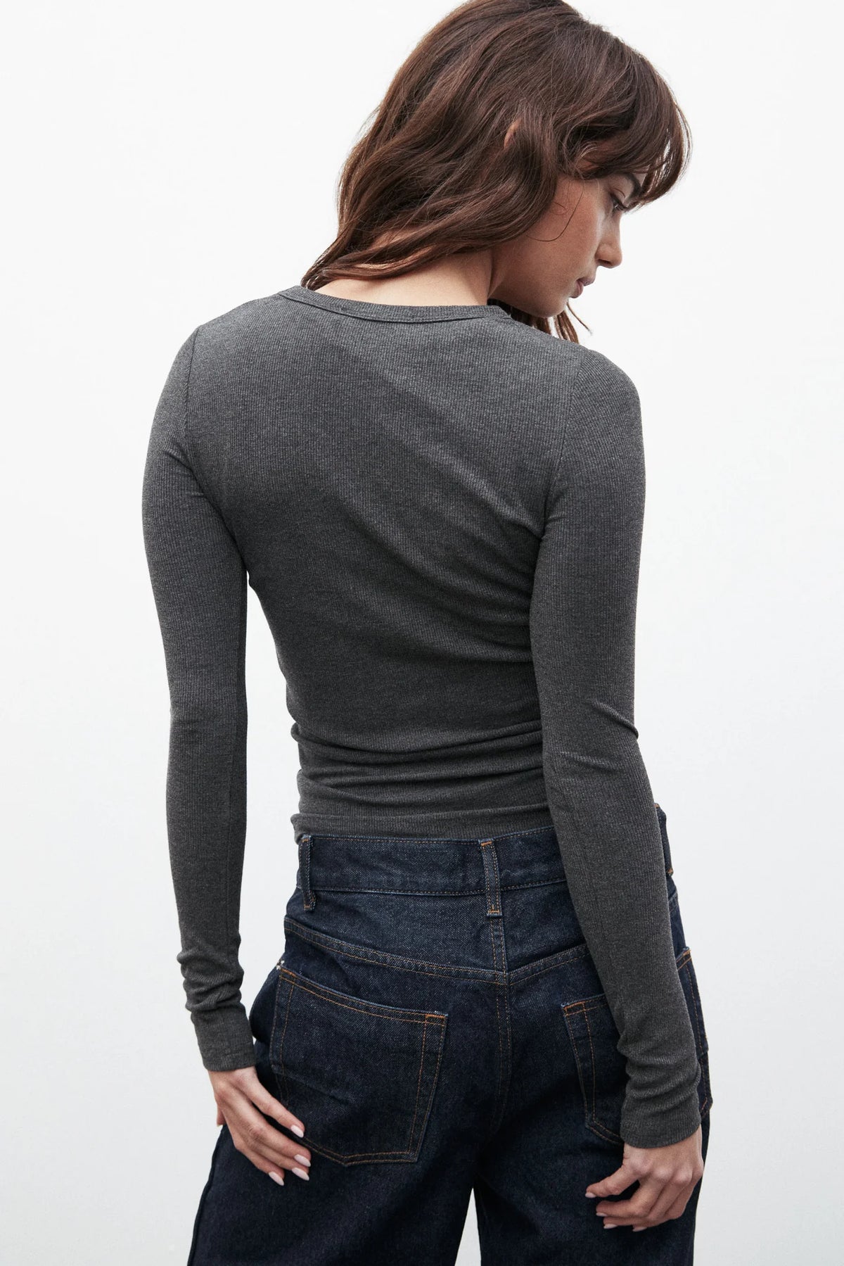 Bayse Brand Nyla Top | Dark Heather Grey