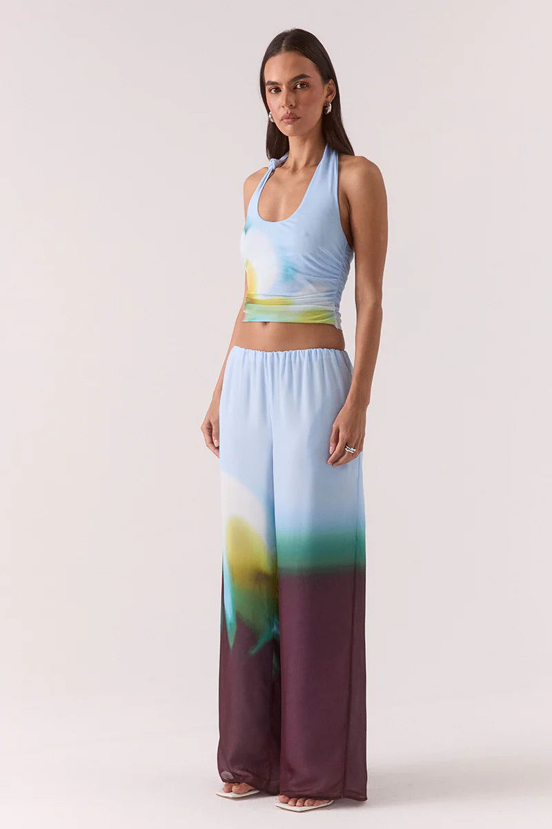 Sovere Studio Zinnia Mesh Top | Azure