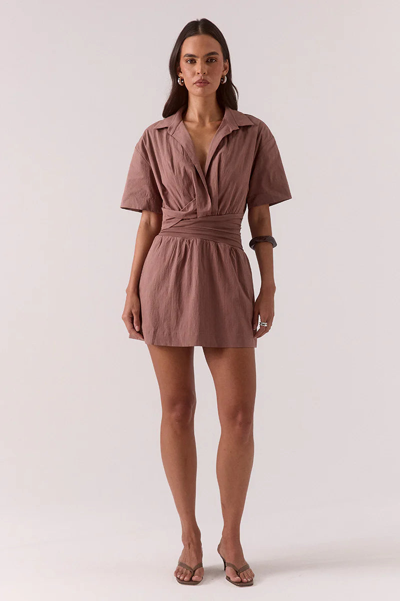 Sovere Studio Atlas Mini Dress | Mocha