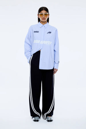 Ena Pelly Sports Shirt | Powder Blue Stripe