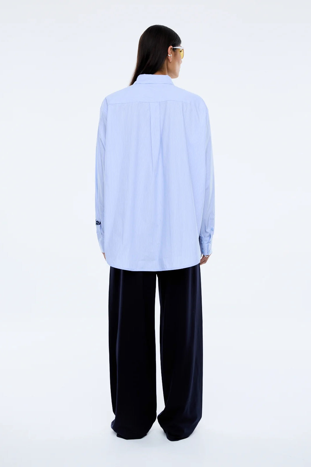 Ena Pelly Sports Shirt | Powder Blue Stripe