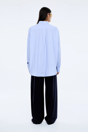 Ena Pelly Sports Shirt | Powder Blue Stripe