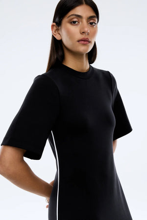 Ena Pelly Sarah Short Sleeve Midi Dress | Vintage Black || USE CODE: SAVE50 ( FINAL SALE _ NO RETURNS)