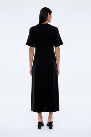 Ena Pelly Sarah Short Sleeve Midi Dress | Vintage Black || USE CODE: SAVE50 ( FINAL SALE _ NO RETURNS)