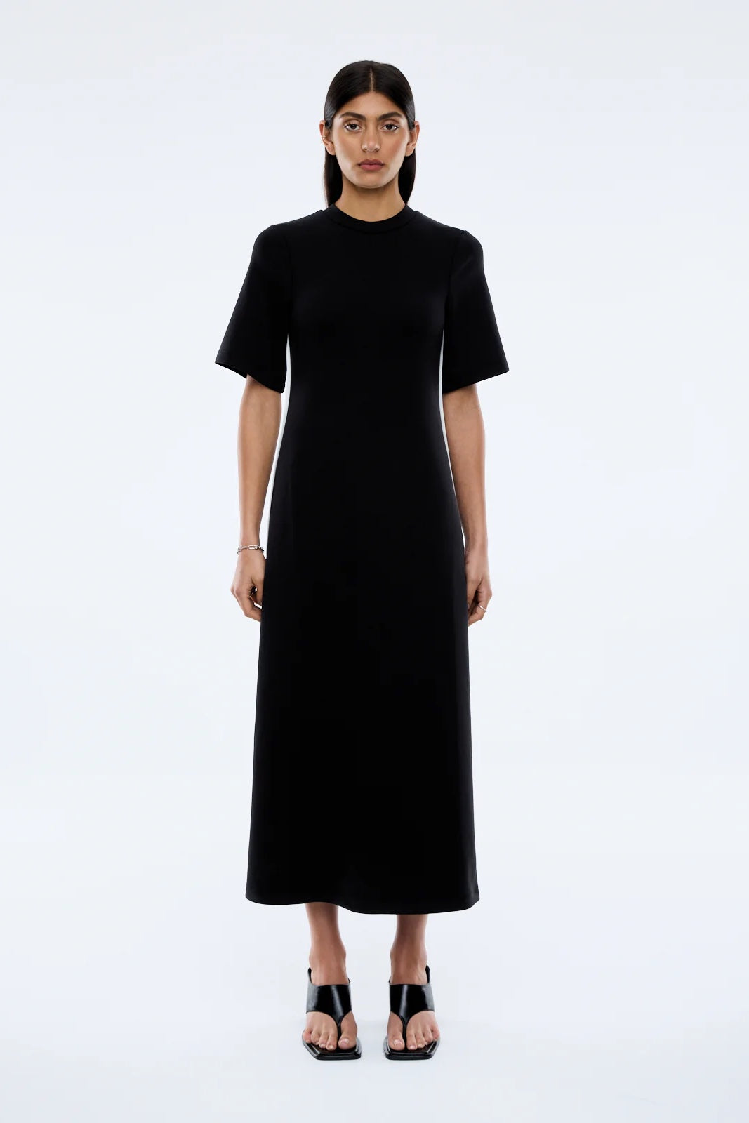Ena Pelly Sarah Short Sleeve Midi Dress | Vintage Black || USE CODE: SAVE50 ( FINAL SALE _ NO RETURNS)