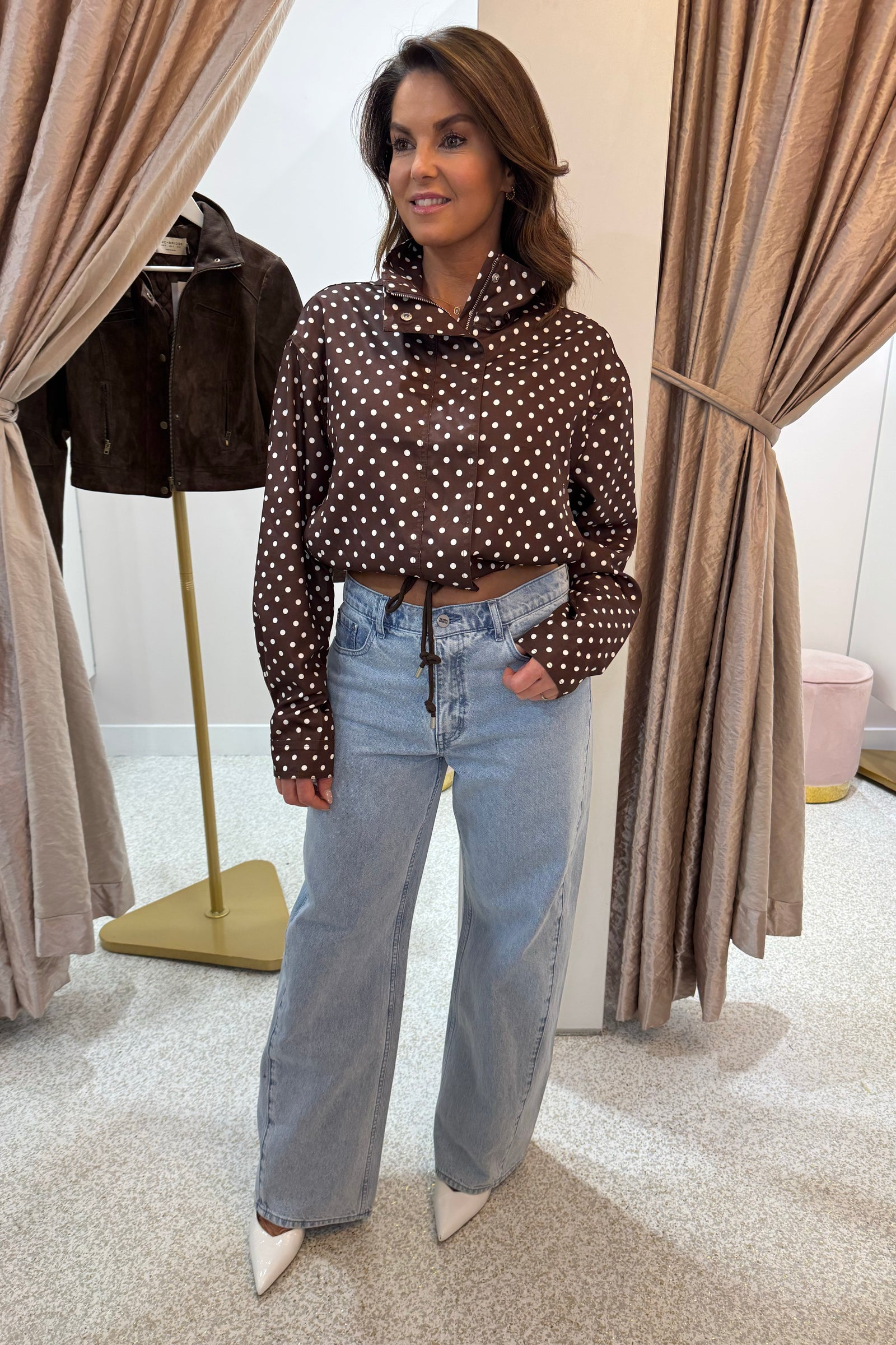 Chosen By Fifi & Annie The Polka Parker Jacket | Chocolate Polka