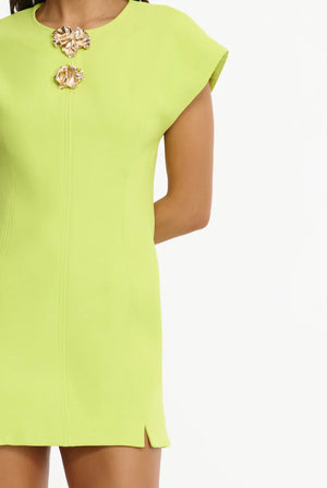 Acler Brit Mini Dress | Citron