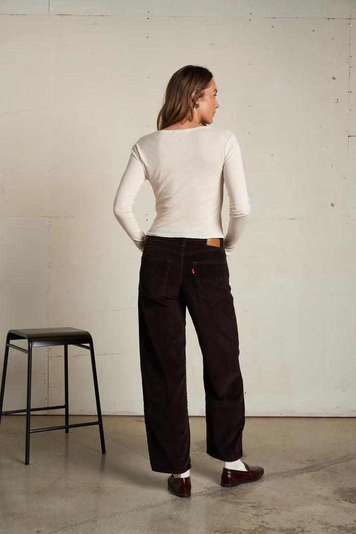 Perfect White Tee Angie Jersey Scoop Neck Long Sleeve | Sugar