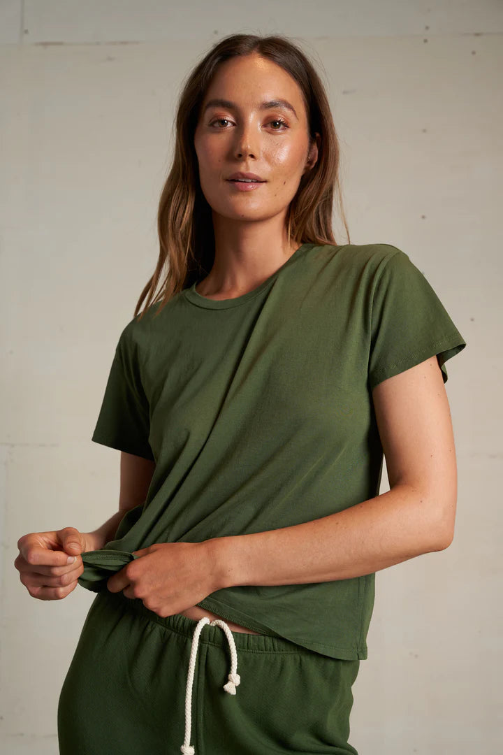Perfect White Tee Harley Boxy Crew Tee | Fern Green
