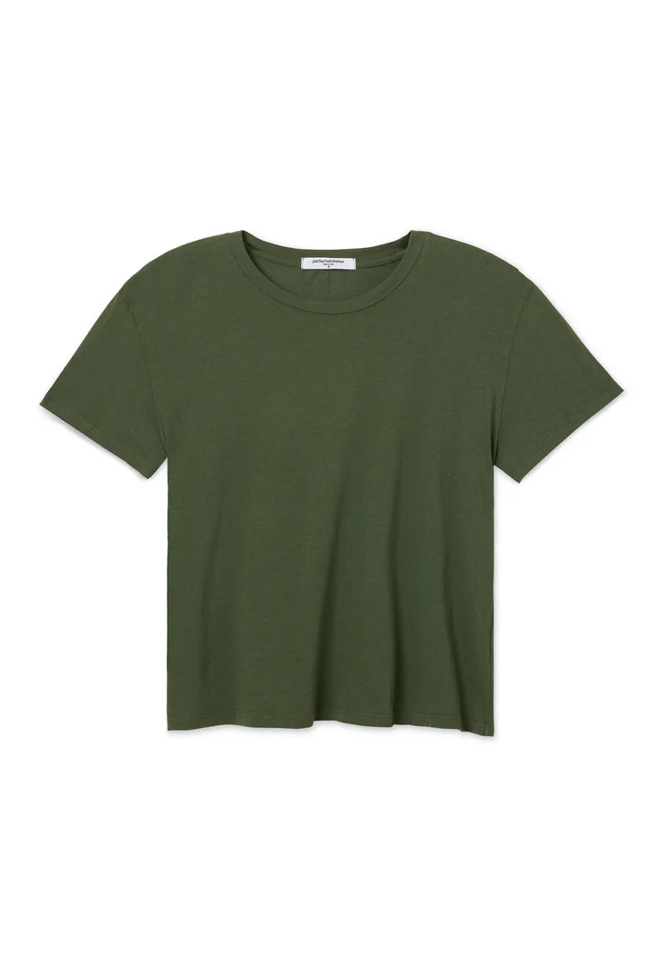 Perfect White Tee Harley Boxy Crew Tee | Fern Green