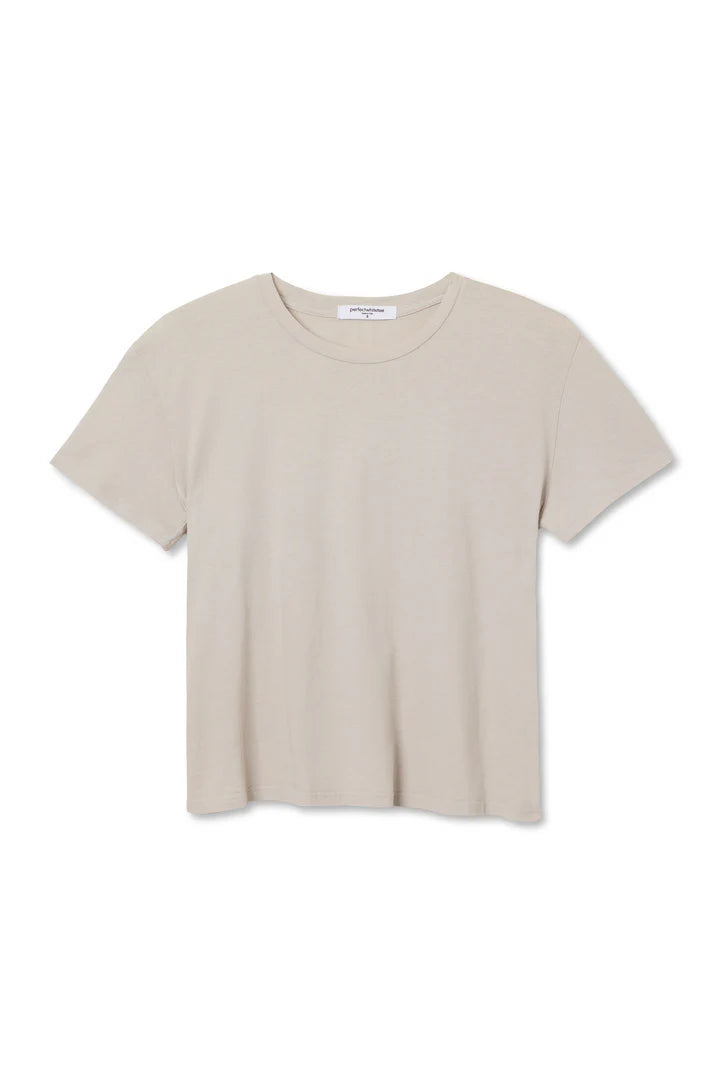 Perfect White Tee Harley Boxy Crew Tee | Silver