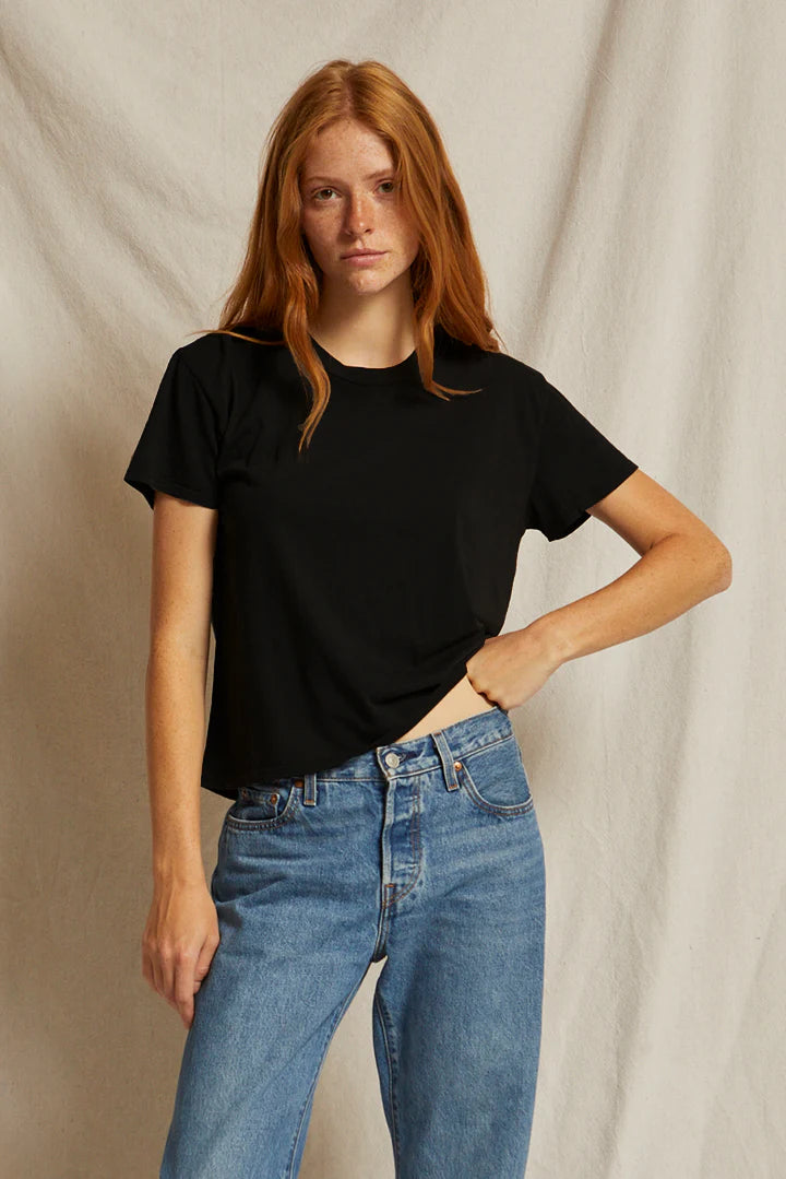 Perfect White Tee Harley Boxy Crew Tee | True Black