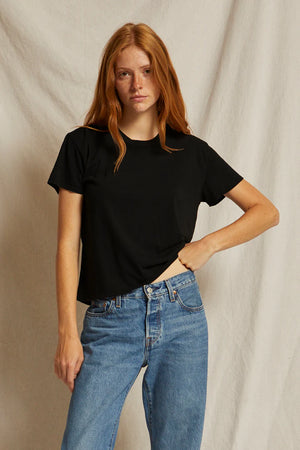 Perfect White Tee Harley Boxy Crew Tee | True Black