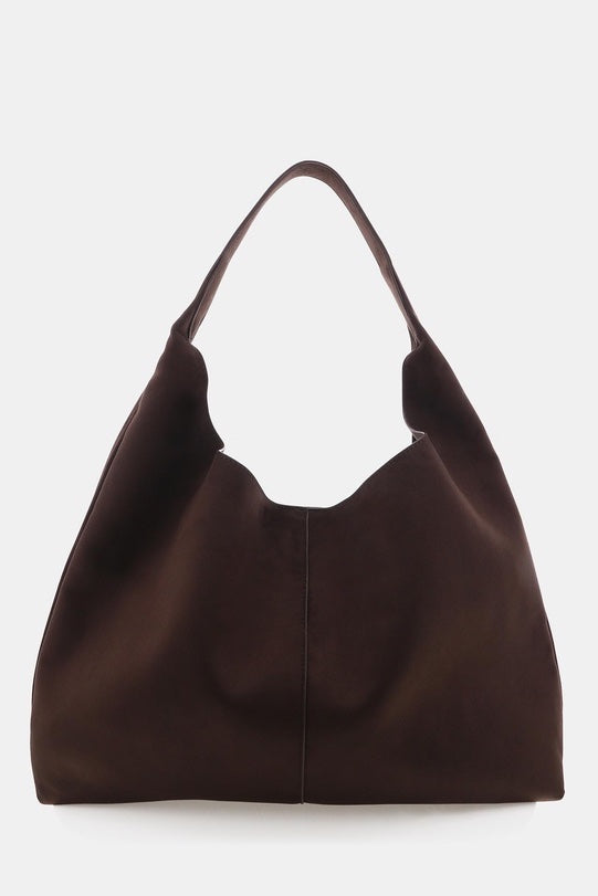 Billini Remi Shoulder Bag | Dark Cacao Suede