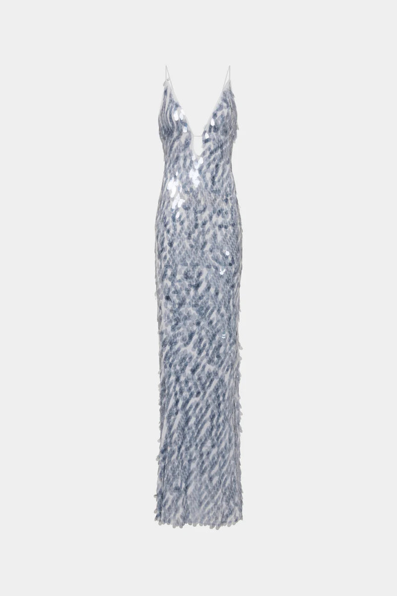 Misha The Sapphire Sequin Dress | Dove Grey