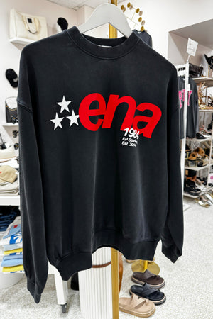 Ena Pelly Star Sweatshirt | Washed Charcoal