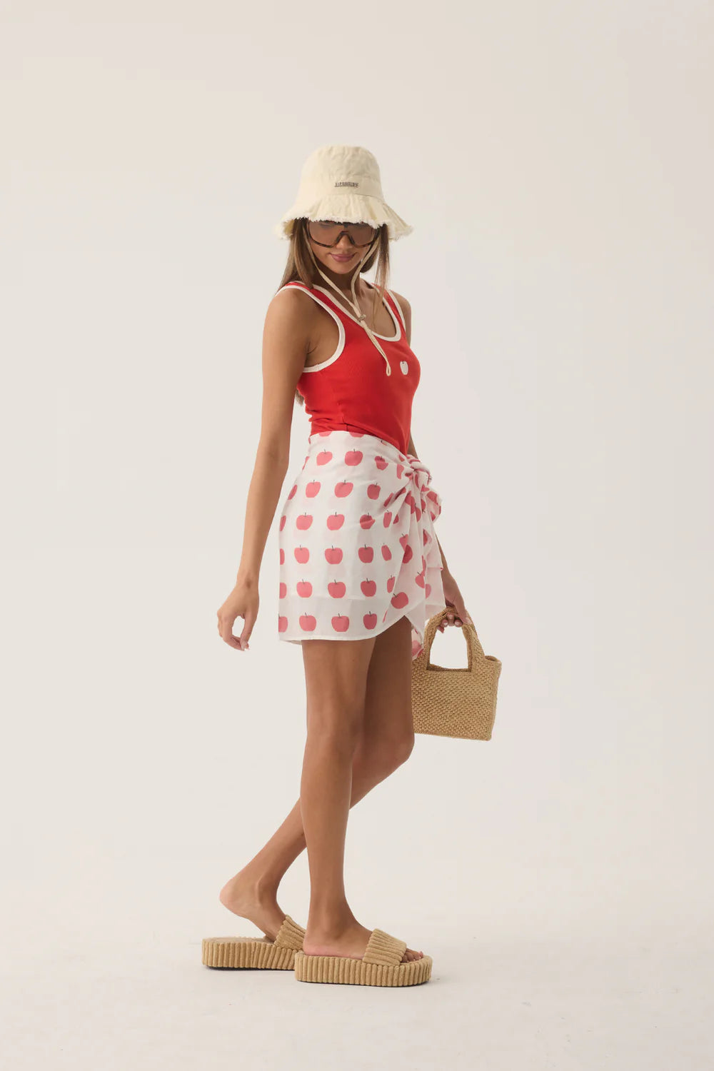 Araminta James Manzana Rib Tank | Apple Red