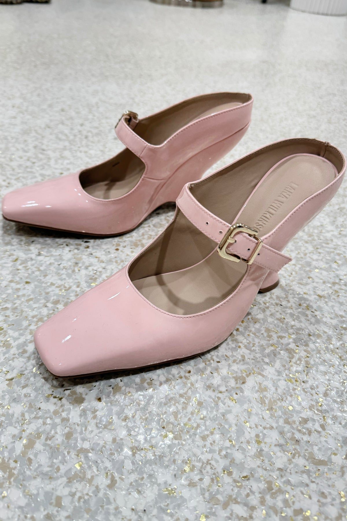 Lana Wilkinson Quinn Wedge | Blush Pink