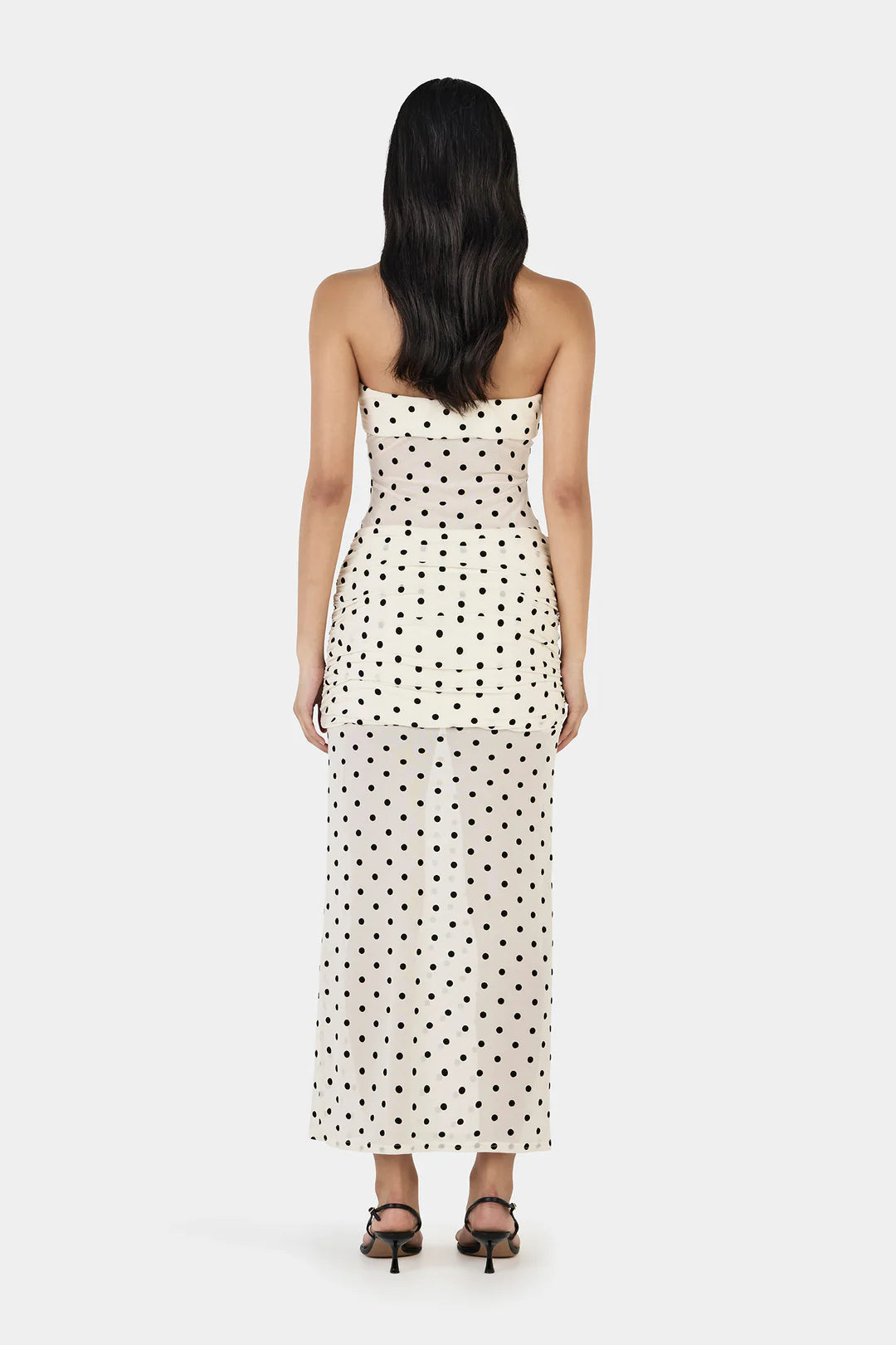 Ownley Vanessa Maxi Dress | Cream Polka