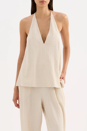 Nude Lucy Palma Halter Top | Cream