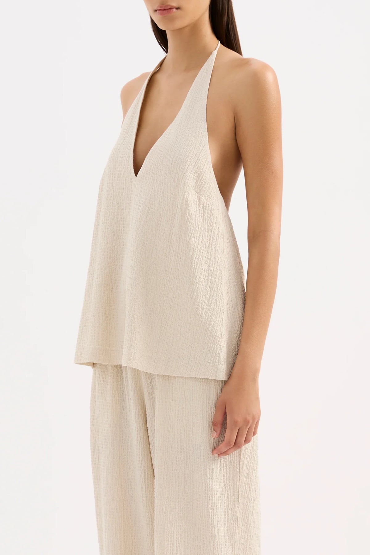 Nude Lucy Palma Halter Top | Cream