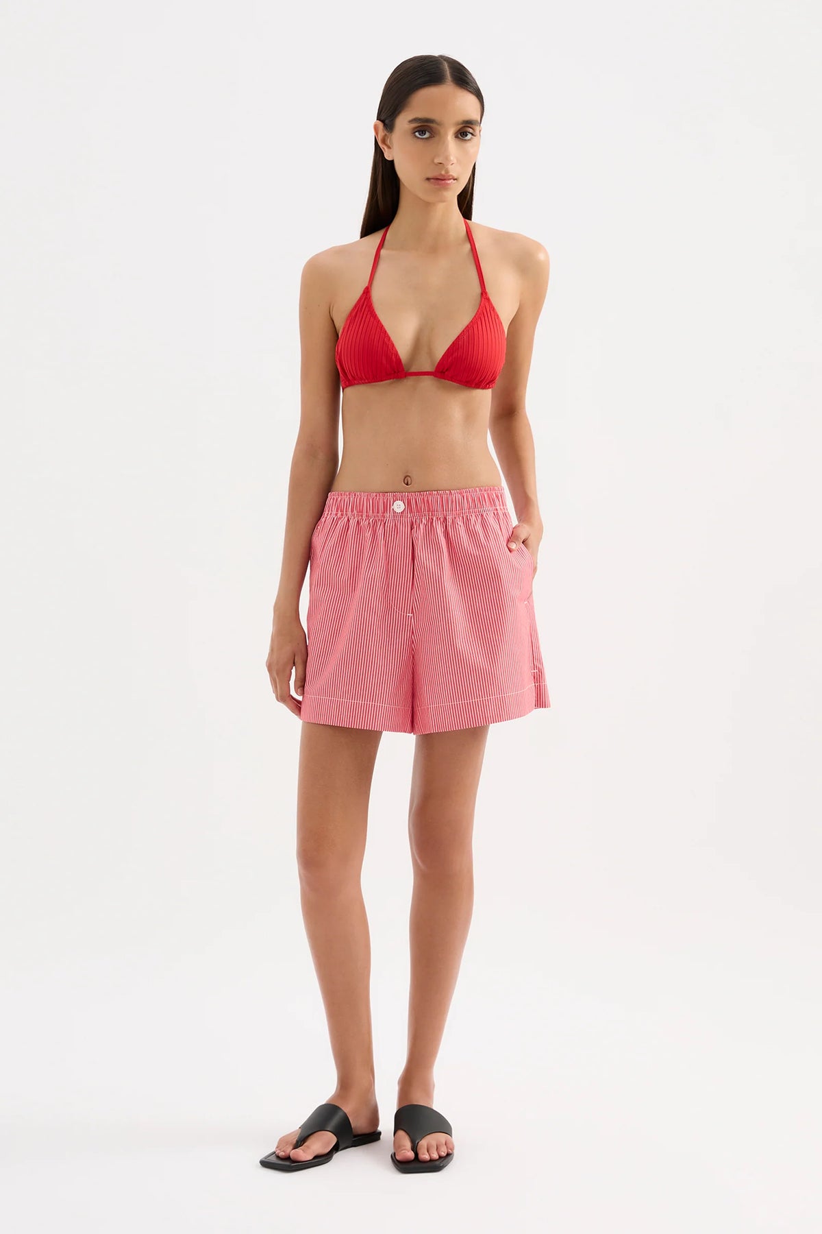 Nude Lucy Anoul Stripe Short | Red