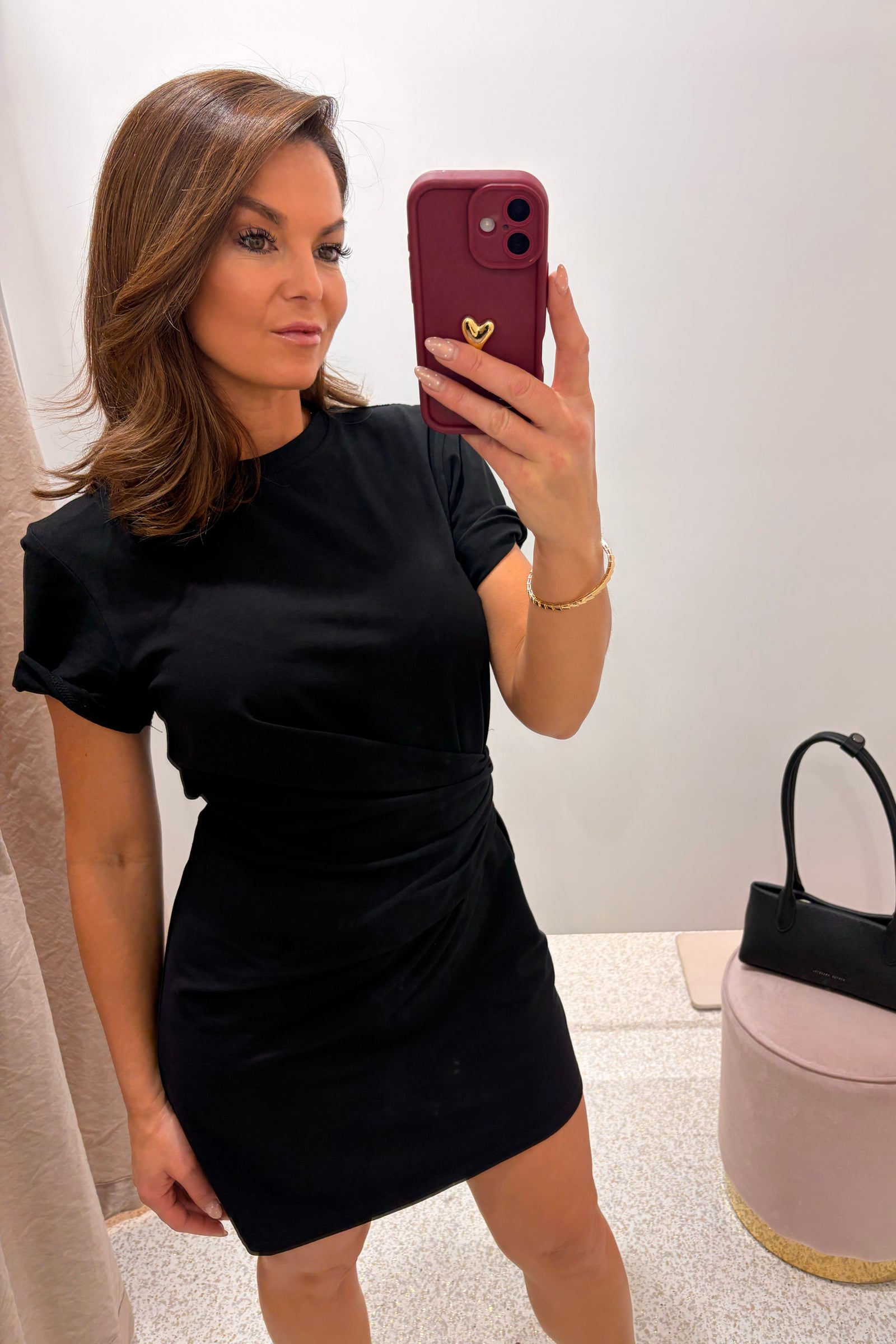 Chosen By Fifi & Annie The Jersey Wrap Tee Shirt Dress | Black