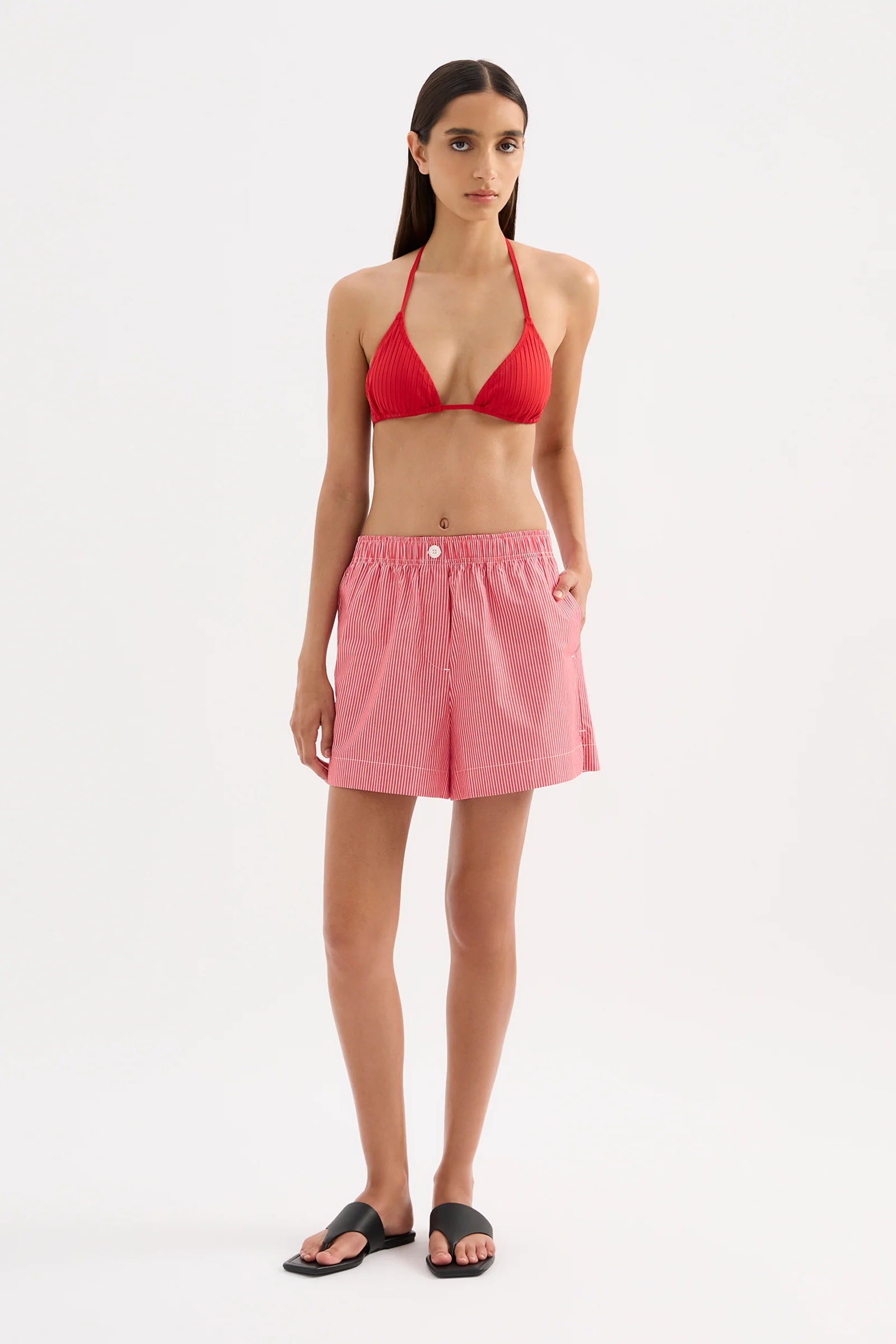 Nude Lucy Anoul Stripe Short | Red