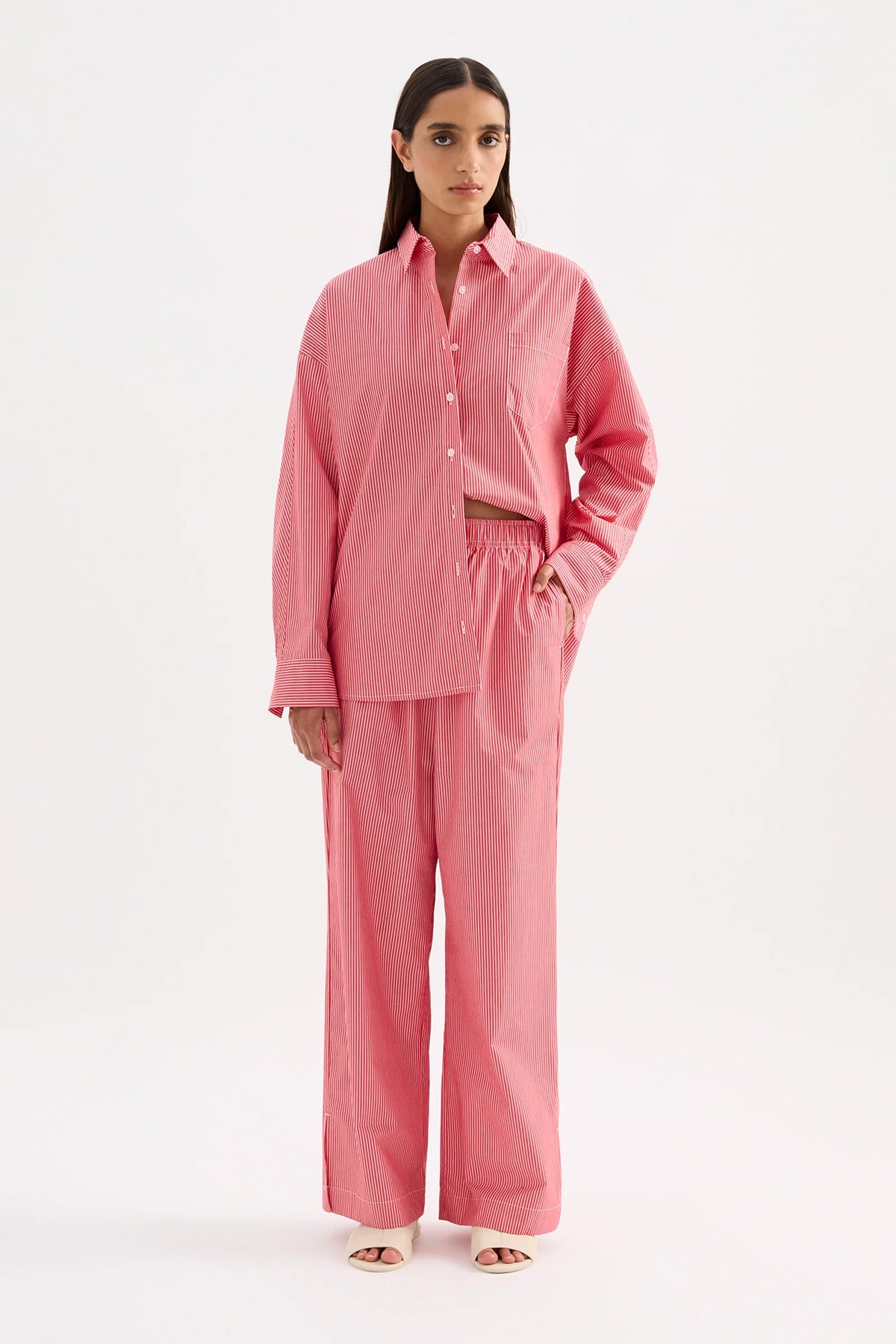 Nude Lucy Anouk Stripe Shirt | Red