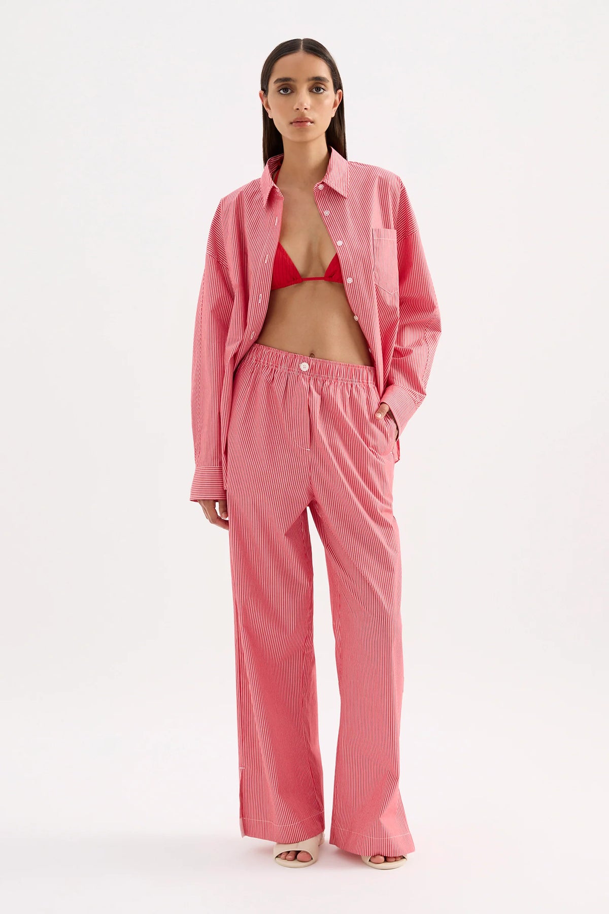 Nude Lucy Anouk Stripe Shirt | Red