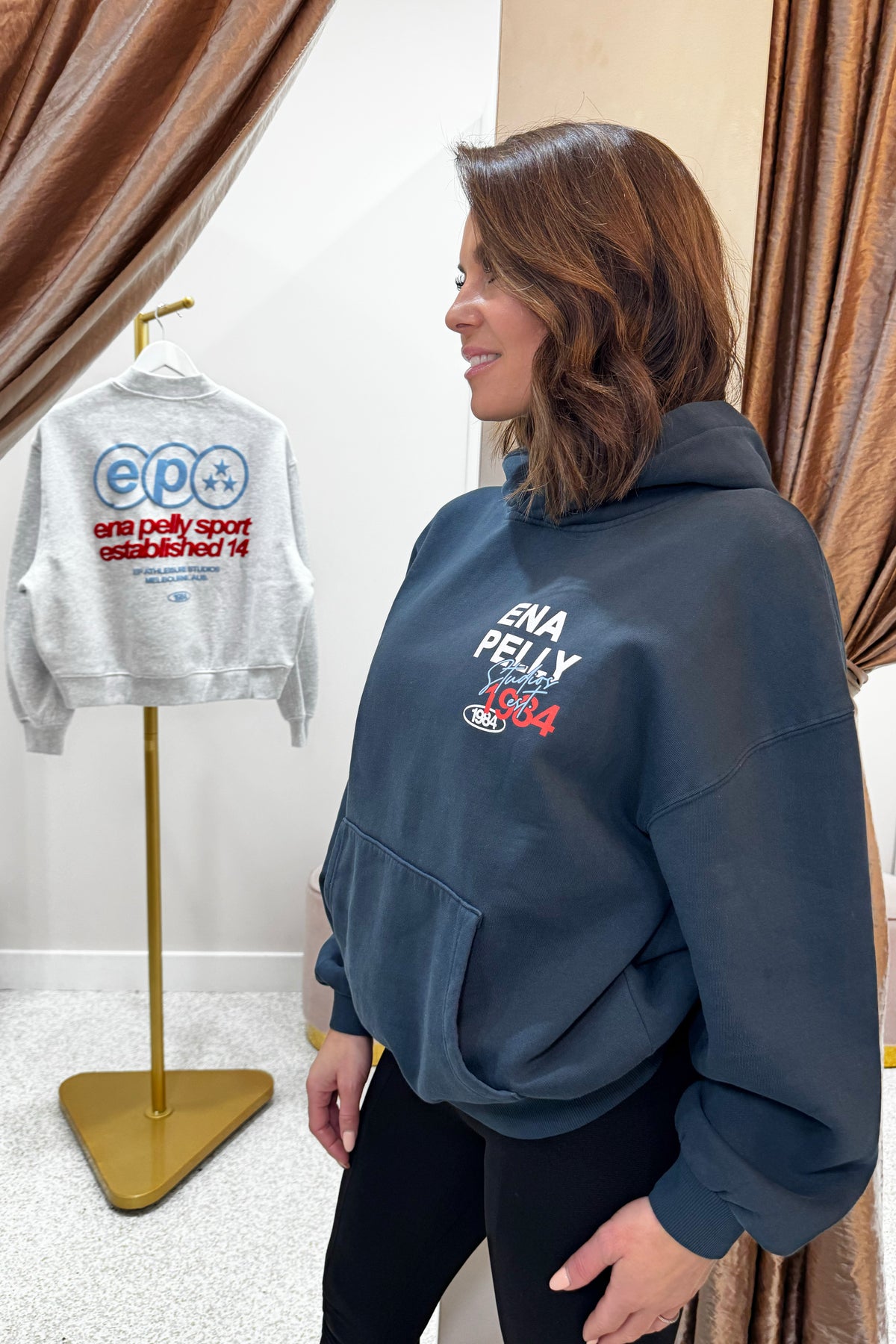 Ena Pelly Script Studio Hoodie | Emerald